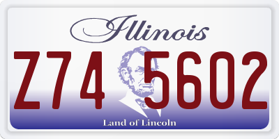 IL license plate Z745602