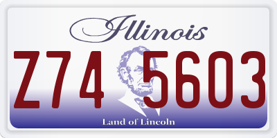 IL license plate Z745603