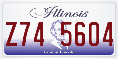 IL license plate Z745604