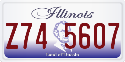 IL license plate Z745607
