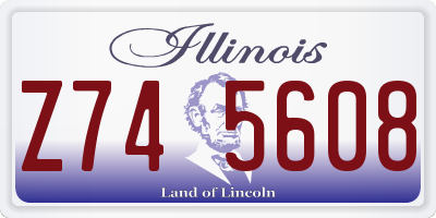 IL license plate Z745608