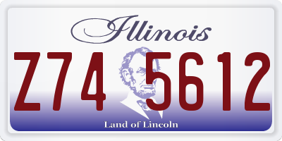 IL license plate Z745612