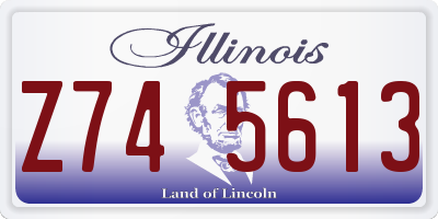IL license plate Z745613
