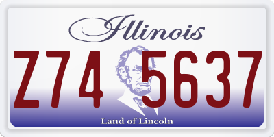 IL license plate Z745637