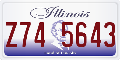 IL license plate Z745643