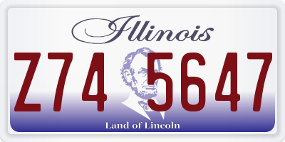IL license plate Z745647