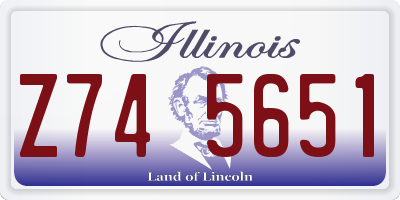 IL license plate Z745651
