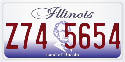 IL license plate Z745654