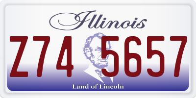 IL license plate Z745657
