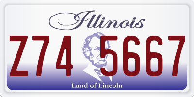 IL license plate Z745667