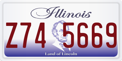 IL license plate Z745669