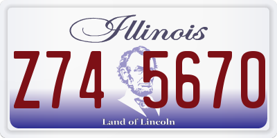 IL license plate Z745670