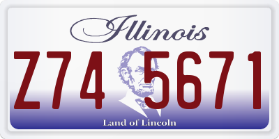IL license plate Z745671