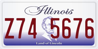 IL license plate Z745676