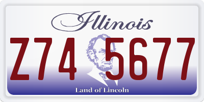 IL license plate Z745677