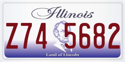 IL license plate Z745682