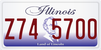 IL license plate Z745700