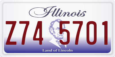 IL license plate Z745701