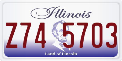 IL license plate Z745703