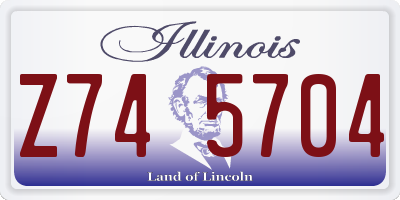 IL license plate Z745704