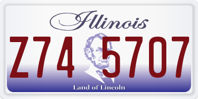 IL license plate Z745707