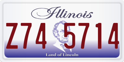 IL license plate Z745714