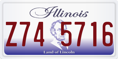 IL license plate Z745716