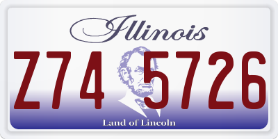 IL license plate Z745726