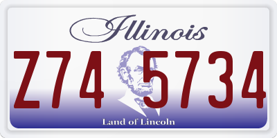 IL license plate Z745734