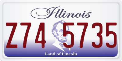 IL license plate Z745735