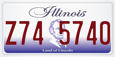 IL license plate Z745740
