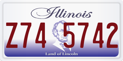 IL license plate Z745742