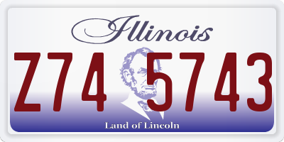IL license plate Z745743