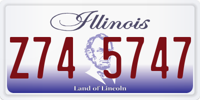IL license plate Z745747