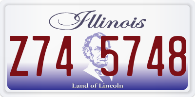 IL license plate Z745748