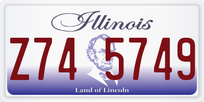 IL license plate Z745749