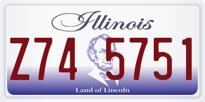 IL license plate Z745751