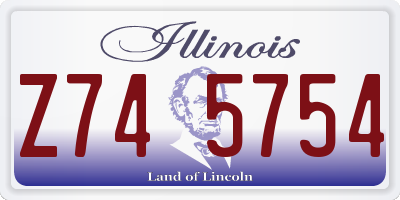 IL license plate Z745754