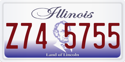 IL license plate Z745755