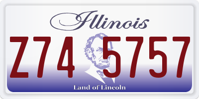 IL license plate Z745757