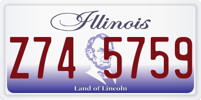 IL license plate Z745759