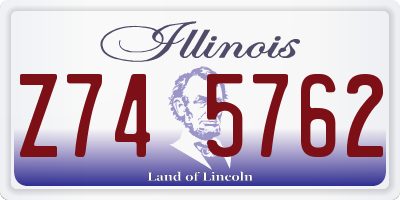 IL license plate Z745762
