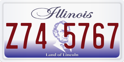 IL license plate Z745767