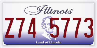 IL license plate Z745773