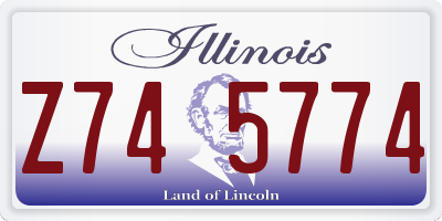 IL license plate Z745774