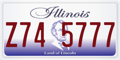 IL license plate Z745777
