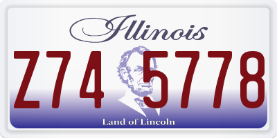 IL license plate Z745778