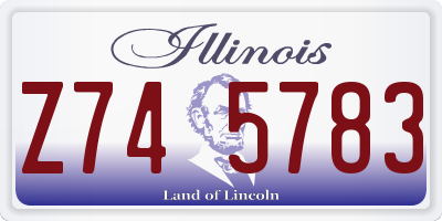 IL license plate Z745783