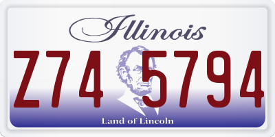 IL license plate Z745794