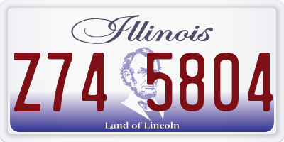 IL license plate Z745804